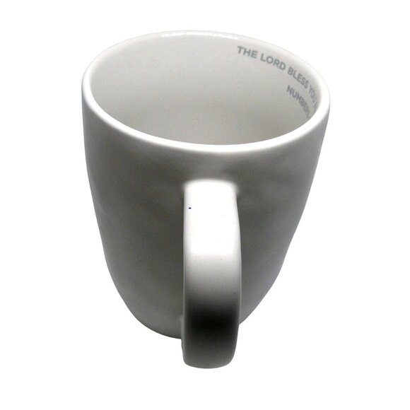 Matte White Ceramic Coffee Tea Mug Num 6:24 Inside 12oz Mary & Martha Dayspring - Picture 2 of 5